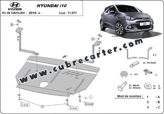 Cubre carter metalico Hyundai i10