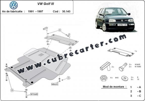 Cubre carter metalico VW Golf 3