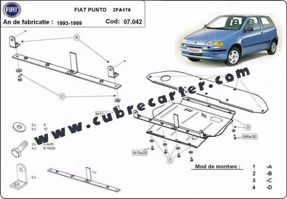 Cubre carter metalico Fiat Punto