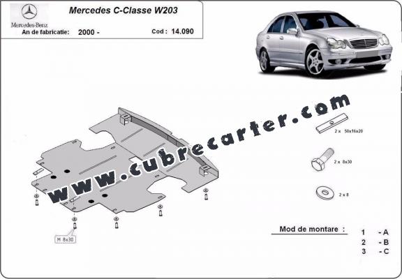 Cubre carter metalico Mercedes C-Classe