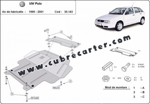 Cubre carter metalico Volkswagen Polo - 6N, 6N1, 6K, Classic, Variant