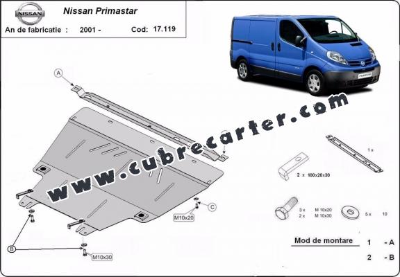 Cubre carter metalico Nissan Primastar