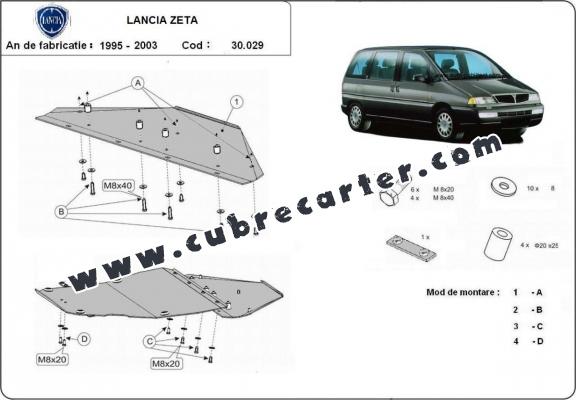 Cubre carter metalico Lancia Zeta