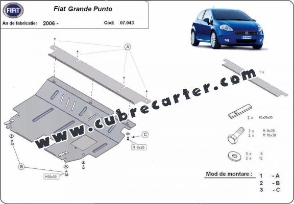 Cubre carter metalico Fiat Grande Punto