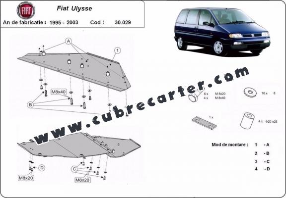 Cubre carter metalico Fiat Ulysse