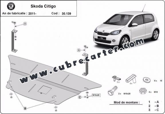 Cubre carter metalico Skoda Citigo