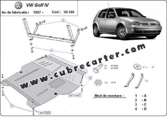 Cubre carter metalico golf mk4