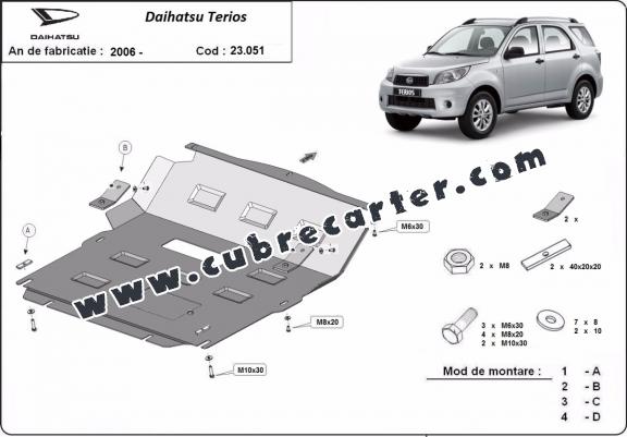 Cubre carter metalico Daihatsu Terios