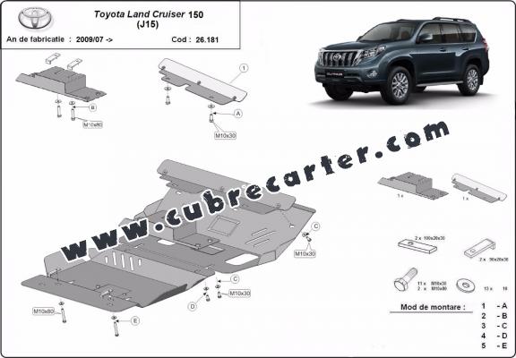 Cubre carter metalico Toyota Land Cruiser 150