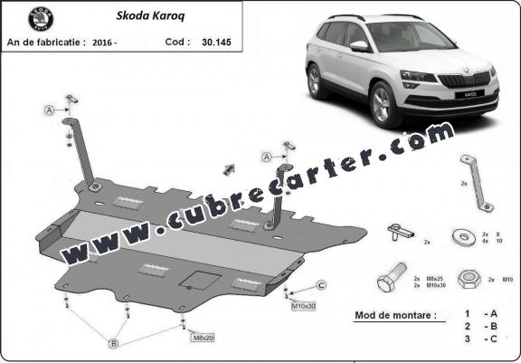 Cubre carter metalico Skoda Karoq - caja de cambios manual