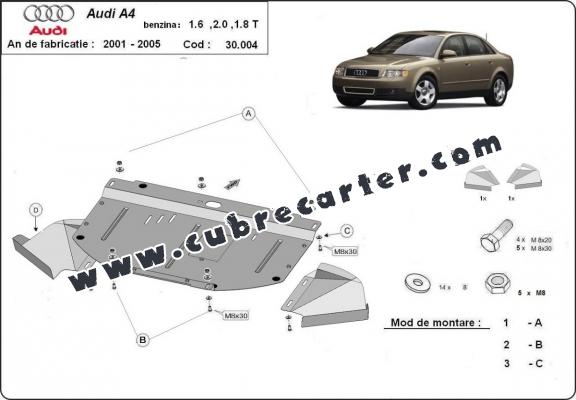 Cubre carter metalico Audi A4  B6