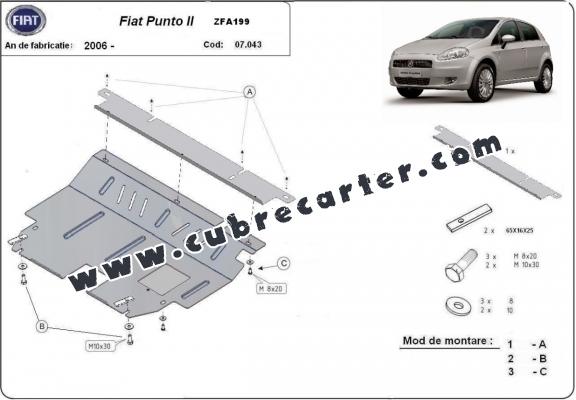 Cubre carter metalico Fiat Punto 