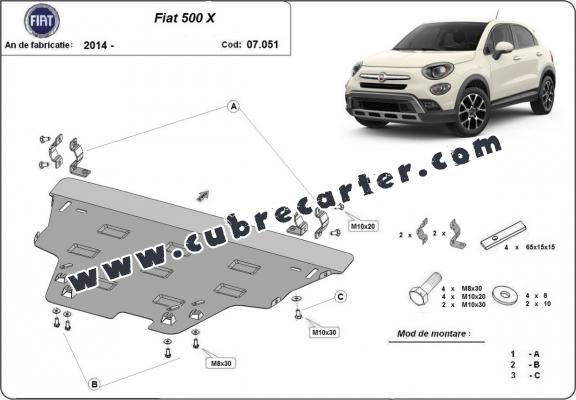 Cubre carter metalico Fiat 500x