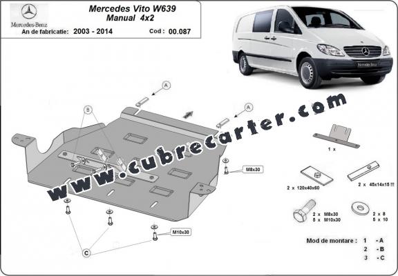 Protección del caja de cambios Mercedes Vito W639 - 2.2 D 4x2