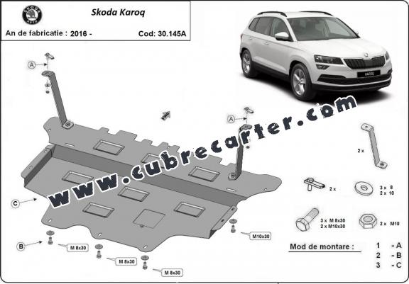 Cubre carter metalico Skoda Karoq - caja de cambios automática