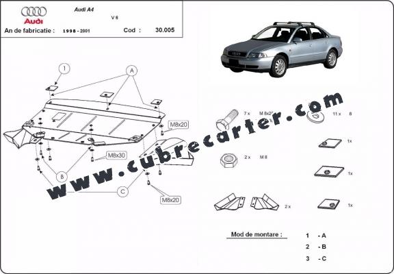 Cubre carter metalico Audi A4  B5