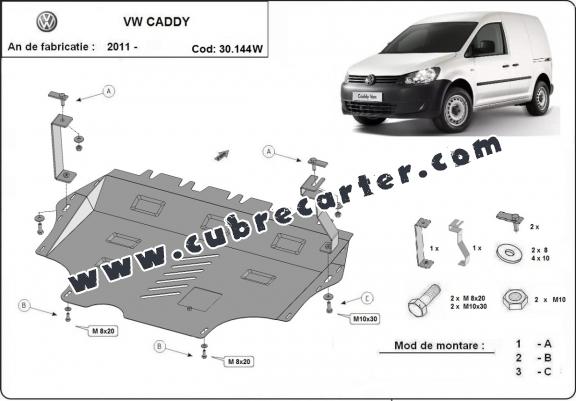 Cubre carter metalico VW Caddy - con WEBASTO