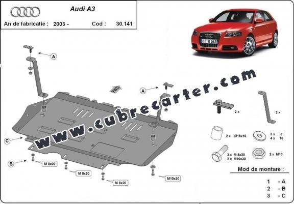 Cubre carter metalico Audi A3