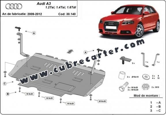 Cubre carter metalico Audi A3