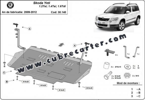 Cubre carter metalico Skoda Yeti