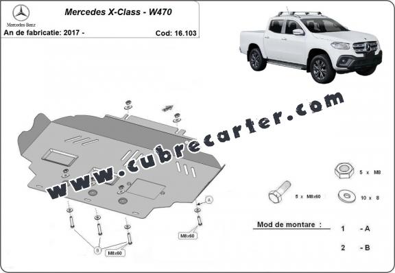 Cubre carter metalico Mercedes X-Class