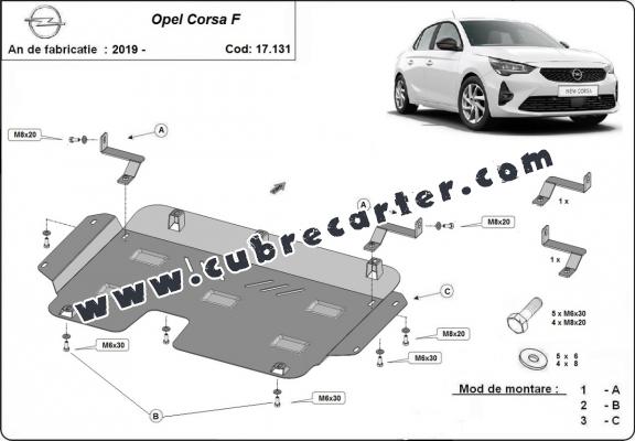 Cubre carter metalico Opel Corsa F