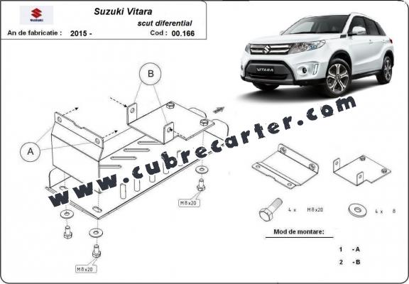 Protección del diferencial trasero Suzuki Vitara