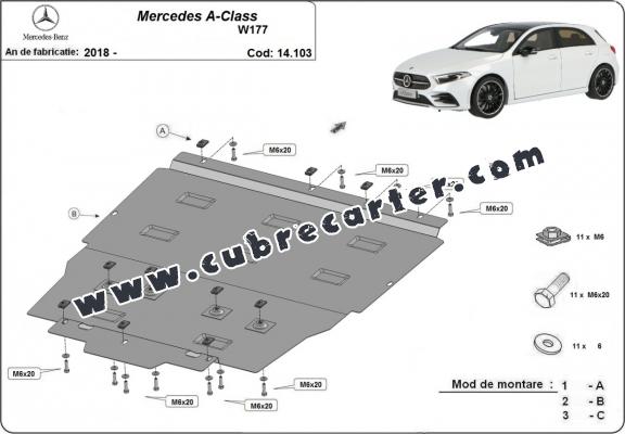 Cubre carter metalico Mercedes A-Class W177