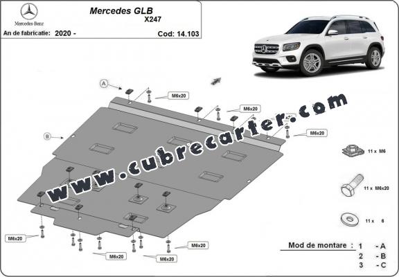 Cubre carter metalico Mercedes GLB X247