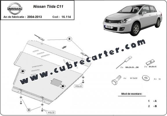 Cubre carter metalico Nissan Tiida