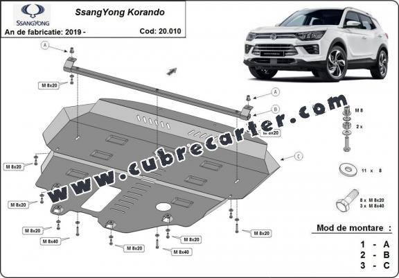 Cubre carter metalico SsangYong Korando