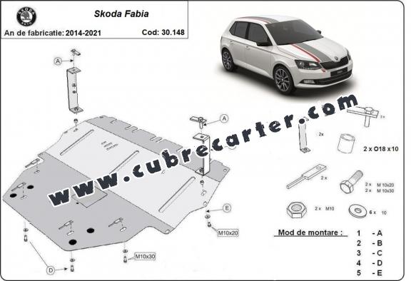 Cubre carter metalico Skoda Fabia 3 Diesel