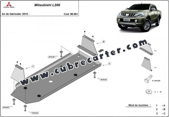 Protección del depósito de combustible Mitsubishi L 200