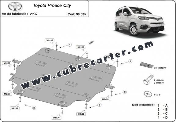 Cubre carter metalico Toyota Proace Verso