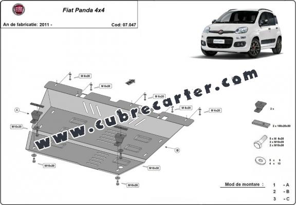 Cubre carter metalico Fiat Panda 4x4