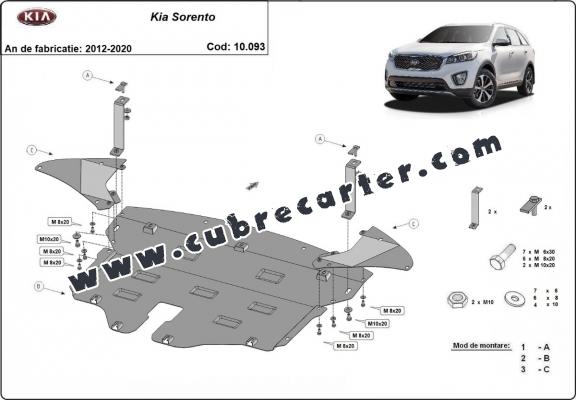 Cubre carter metalico Kia Sorento