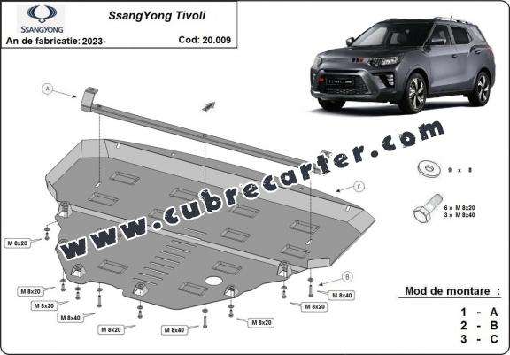 Cubre carter metalico SsangYong Tivoli