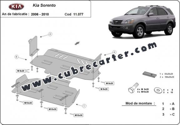 Cubre carter metalico Kia Sorento