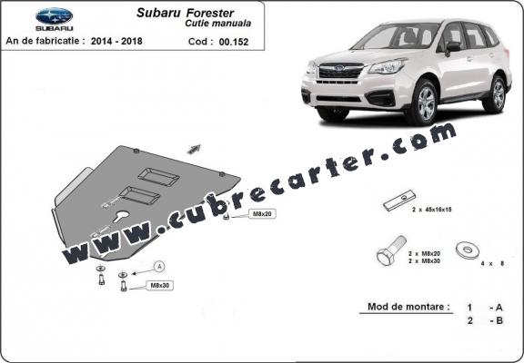 Protección del caja de cambios manuale Subaru Forester 4