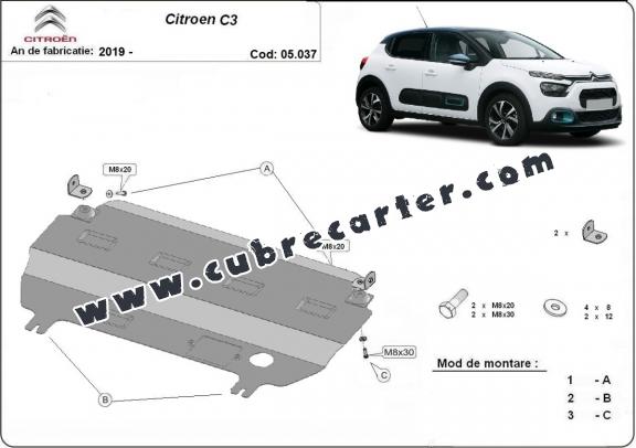 Cubre carter metalico Citroen C3