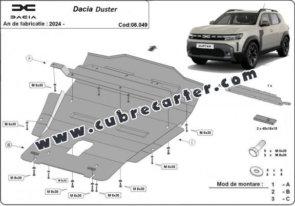 Cubre carter metalico Dacia Duster - 4x4