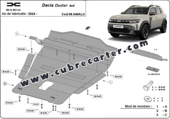 Cubre carter aluminio Dacia Duster- 4x4