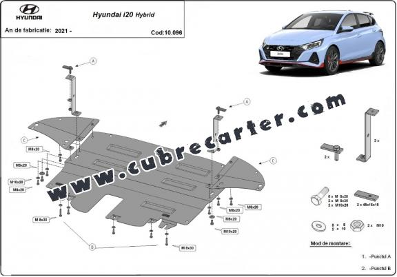 Cubre carter metalico Hyundai i20 Hybrid