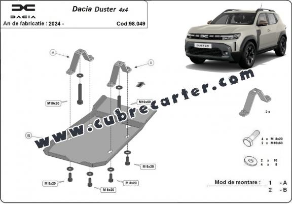 Protección del diferencial trasero Dacia Duster 4x4