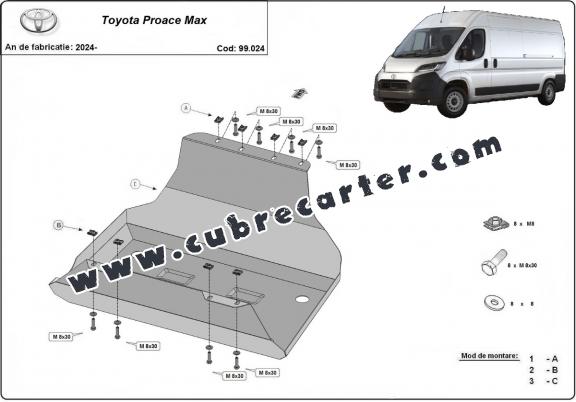 Protección del depósito de combustible Toyota Proace Max