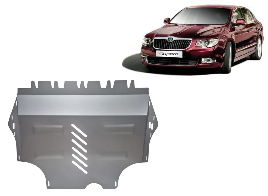 Cubre carter de aluminio Skoda Superb II 2008-2015