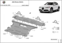 Cubre carter de aluminio Alfa Romeo Stelvio
