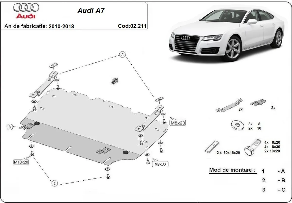 Cubre carter metalico Audi A7