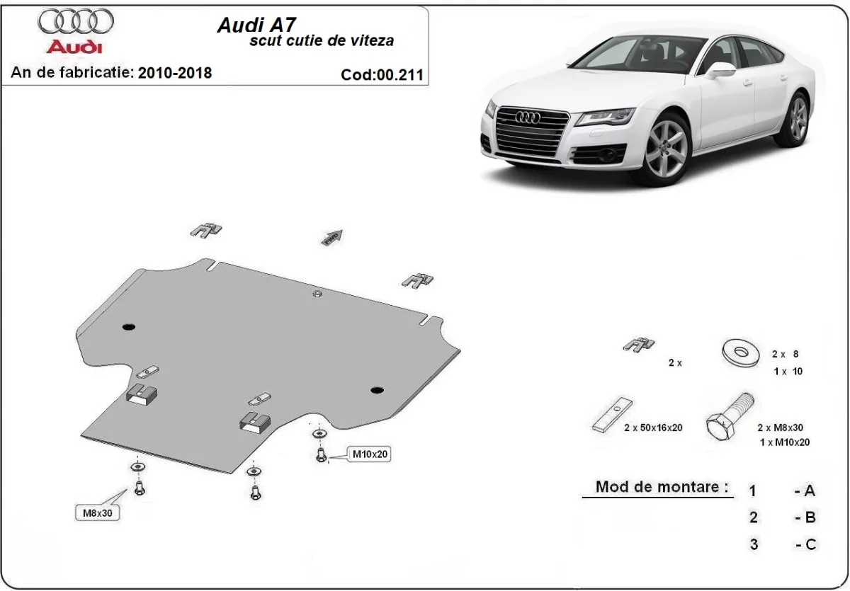 Protector de la caja de cambios Audi A7