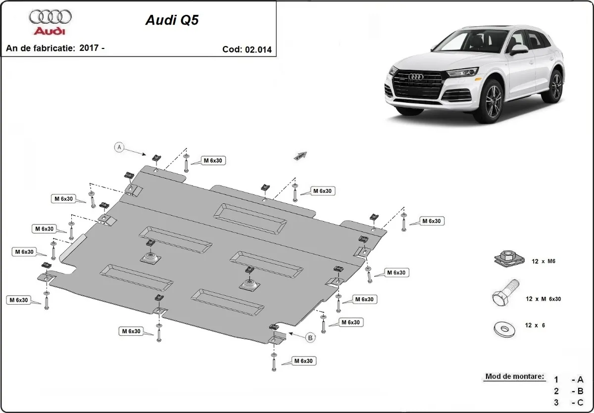 Cubre carter metalico Audi Q5